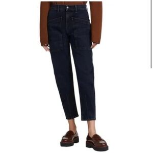 Veronica Beard Charlie Barrel Leg Dark Ink Wash 27